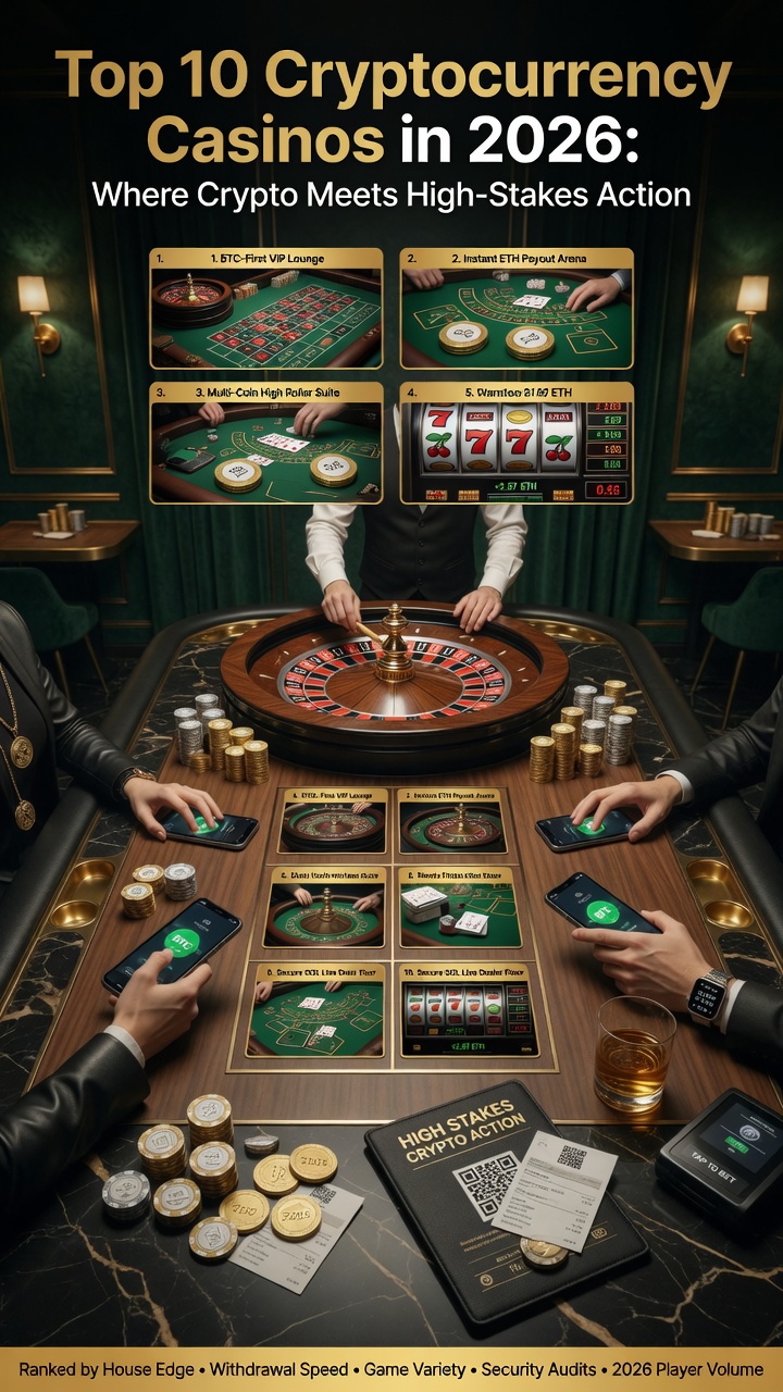 Top 10 Cryptocurrency Casinos in 2026