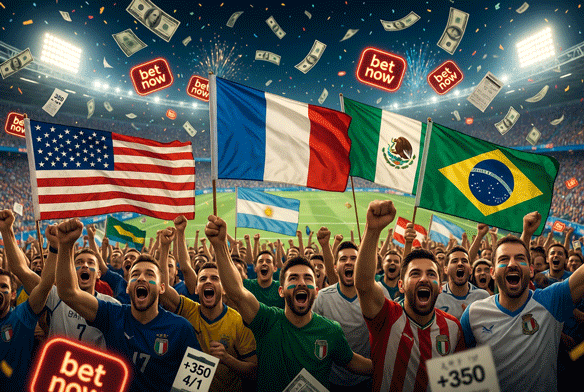 football fans cheering at the World Cup 2026 games